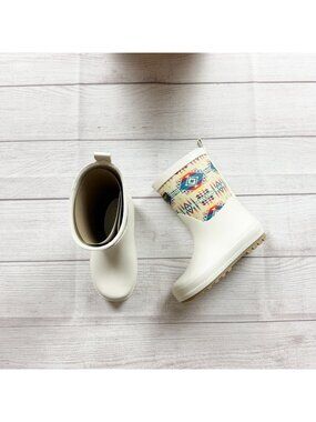 Pendleton Pilot Rock Kids Mid Rain Boots Durable Waterproof Aztec NWT NIB 9-10